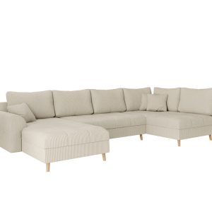 Ropez Ariella narożnik U lewy pikowany sztruks kremowy 304587 Ropez Ariella narożnik U lewy pikowany sztruks kremowy 304587