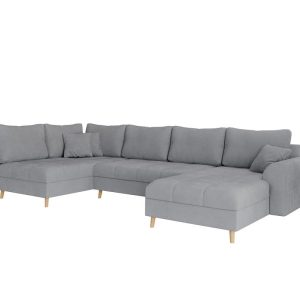 Ropez Ariella narożnik U prawy pikowany mikrofibra szary 304575