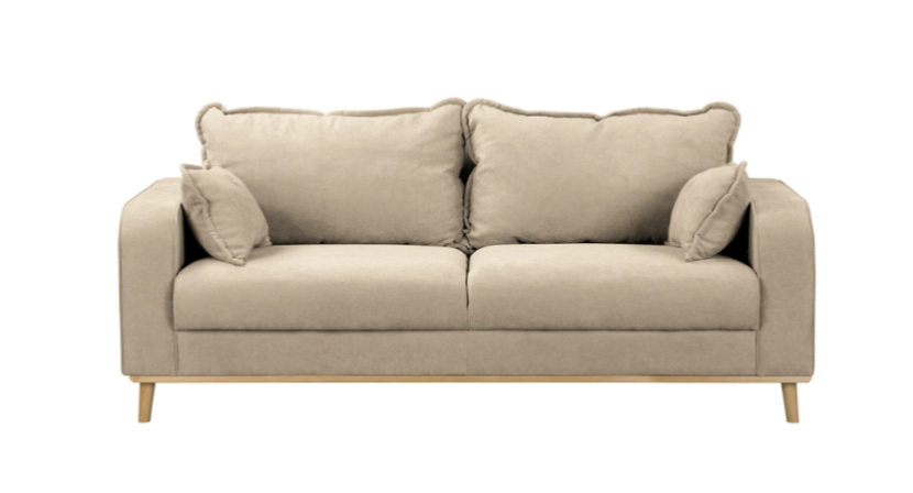 Ropez Beata sofa 3 osobowa wysokie nóżki mikrofibra beż 159038