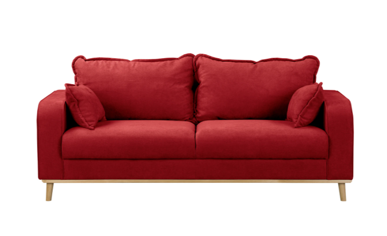 Ropez Beata sofa 3 osobowa wysokie nóżki mikrofibra bordo 159039