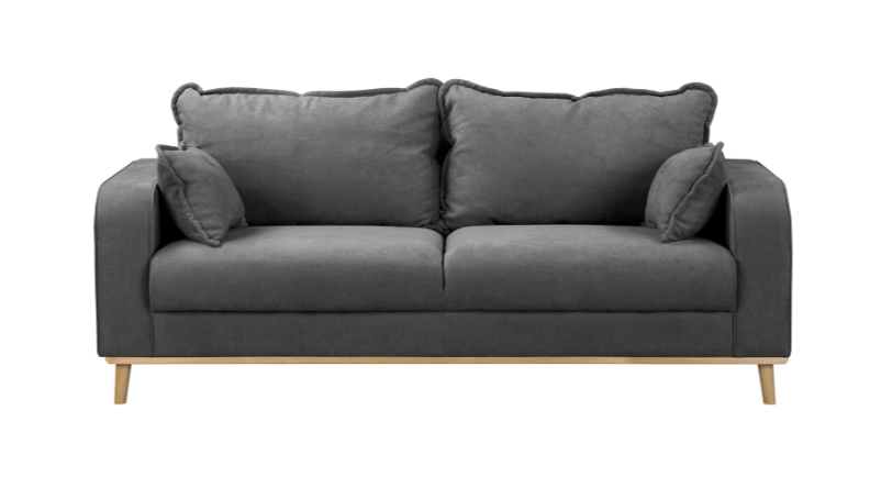 Ropez Beata sofa 3 osobowa wysokie nóżki mikrofibra grafit 159056