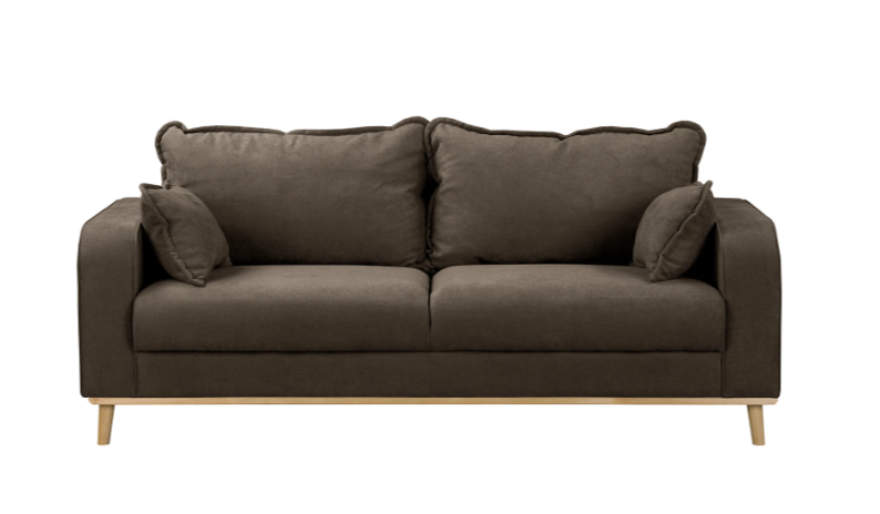 Ropez Beata sofa 3 osobowa wysokie nóżki mikrofibra khaki 159050
