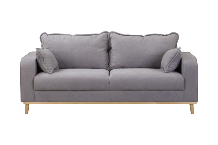 Ropez Beata sofa 3 osobowa wysokie nóżki mikrofibra szary 159043