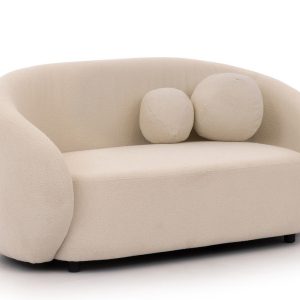 Ropez Bloom sofa 2 osobowa bez funkcji styl BOHO / JAPANDI boucle kremowy 674424 Ropez Bloom sofa 2 osobowa bez funkcji styl BOHO / JAPANDI boucle kremowy 674424