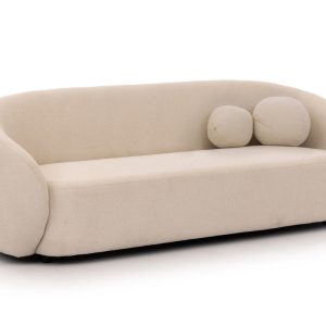 Ropez Bloom sofa 3 osobowa bez funkcji styl BOHO / JAPANDI boucle kremowy 674431 Ropez Bloom sofa 3 osobowa bez funkcji styl BOHO / JAPANDI boucle kremowy 674431