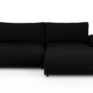 Ropez Carlo narożnik prawy z funkcją spania boucle czarny 569973