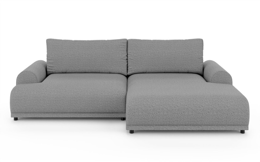 Ropez Carlo narożnik prawy z funkcją spania boucle szary 569977