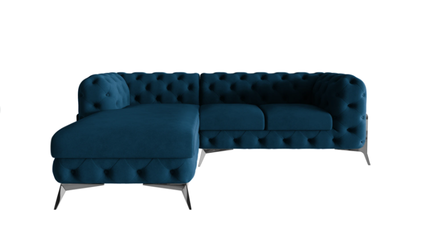 Ropez Chelsea Bis narożnik 262x200 lewy welur granatowy 206472