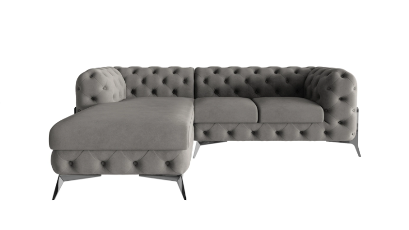 Ropez Chelsea Bis narożnik 262x200 lewy welur szary 206467