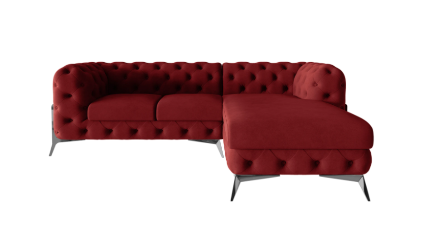 Ropez Chelsea Bis narożnik 262x200 prawy welur bordowy 206498