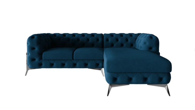 Ropez Chelsea Bis narożnik 262x200 prawy welur granatowy 206482
