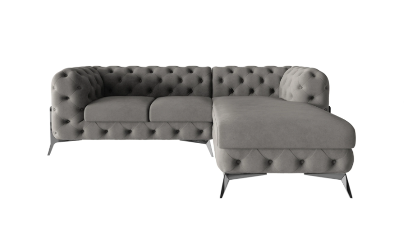 Ropez Chelsea Bis narożnik 262x200 prawy welur szary 206432