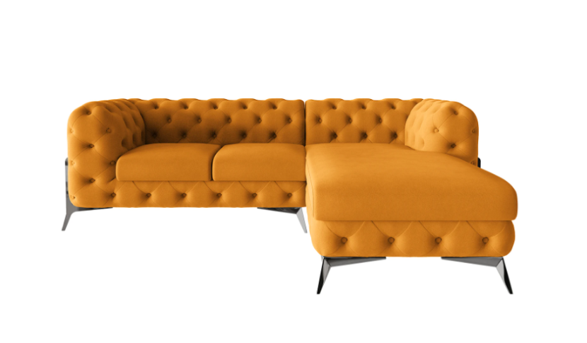 Ropez Chelsea Bis narożnik 262x200prawy mikrofibra pomarańcz 206518