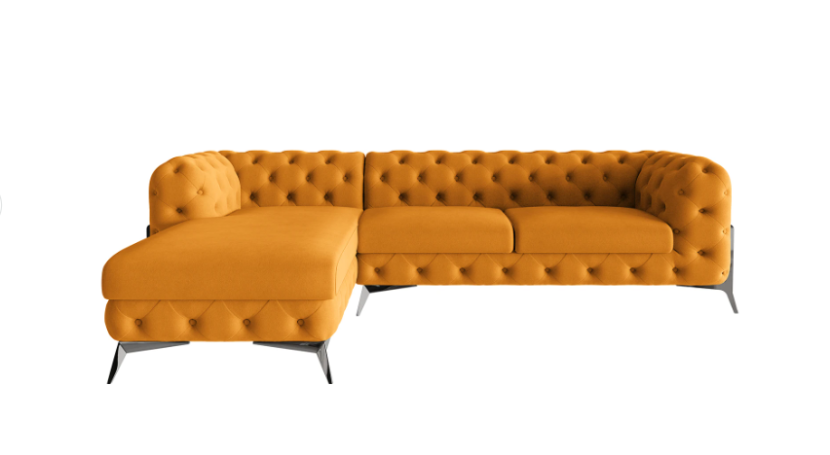 Ropez Chelsea Bis narożnik 305x200 lewy mikrofibra pomarańcz 206452