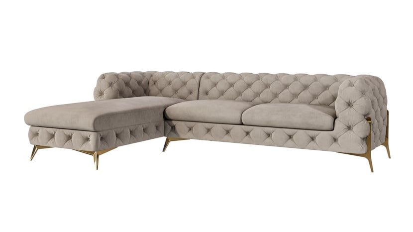 Ropez Chelsea Bis narożnik 305x200 lewy welur beżowy 206512