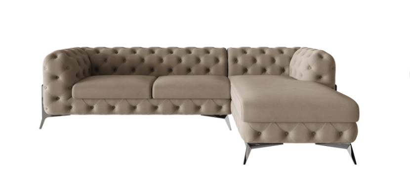 Ropez Chelsea Bis narożnik 305x200 prawy mikrofibra beżowy 206480
