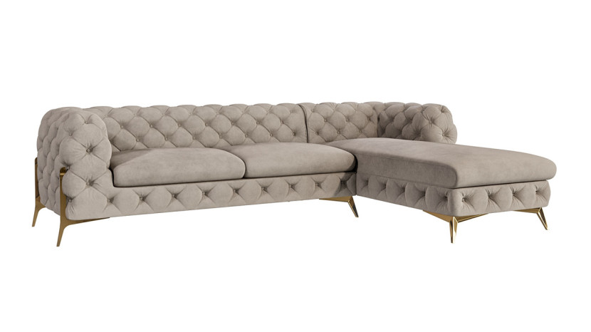 Ropez Chelsea Bis narożnik 305x200 prawy welur beżowy 206456