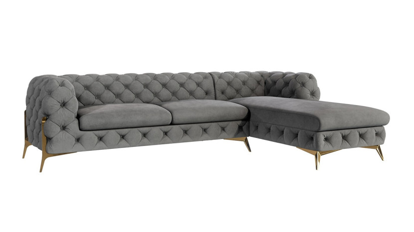 Ropez Chelsea Bis narożnik 305x200 prawy welur szary 206507