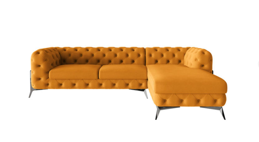 Ropez Chelsea Bis narożnik 305x200prawy mikrofibra pomarańcz 206504