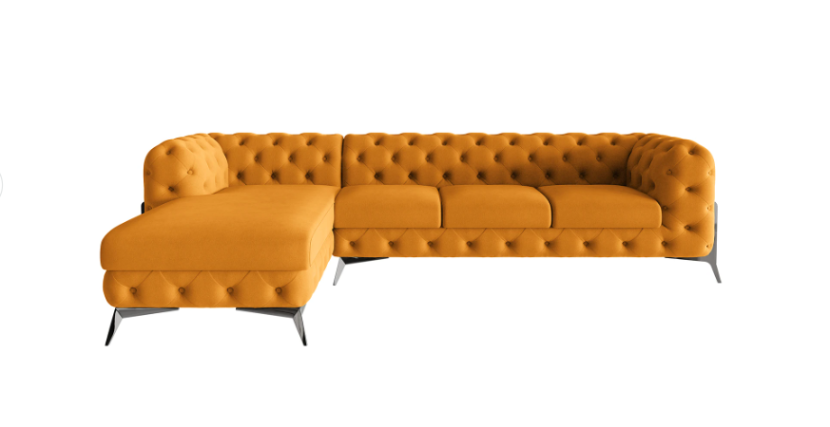 Ropez Chelsea Bis narożnik 323x200 lewy mikrofibra pomarańcz 206510