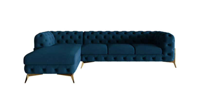 Ropez Chelsea Bis narożnik 323x200 lewy welur granatowy 206437