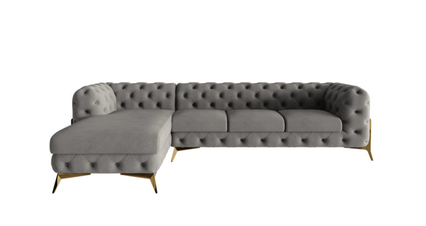 Ropez Chelsea Bis narożnik 323x200 lewy welur szary 206455