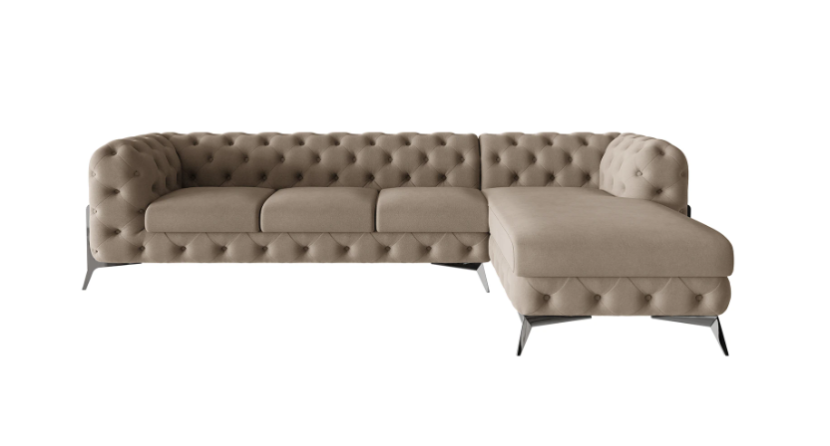 Ropez Chelsea Bis narożnik 323x200 prawy mikrofibra beżowy 206486
