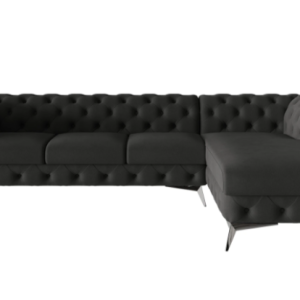 Ropez Chelsea Bis narożnik 323×200 prawy mikrofibra czarny 206450