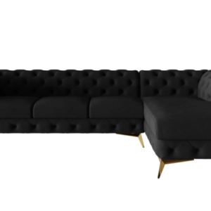 Ropez Chelsea Bis narożnik 323×200 prawy welur czarny 206466