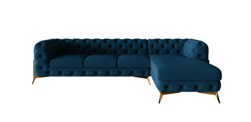 Ropez Chelsea Bis narożnik 323x200 prawy welur granatowy 206446