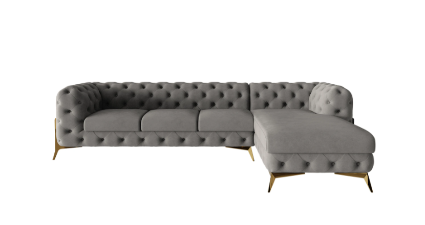 Ropez Chelsea Bis narożnik 323x200 prawy welur szary 206474