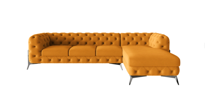 Ropez Chelsea Bis narożnik 323x200prawy mikrofibra pomarańcz 206462