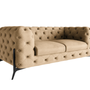 Ropez Chelsea Bis sofa 2 pikowana beżowa nogi czarne 139443 Ropez Chelsea Bis sofa 2 pikowana beżowa nogi czarne 139443