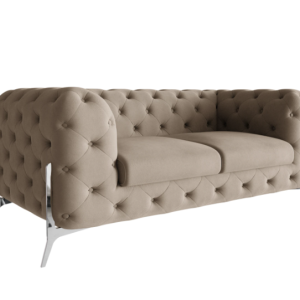 Ropez Chelsea Bis sofa 2 pikowana beżowa nogi srebrne 139447 Ropez Chelsea Bis sofa 2 pikowana beżowa nogi srebrne 139447