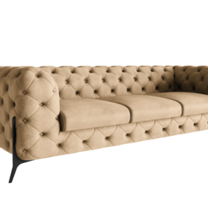 Ropez Chelsea Bis sofa 3 pikowana beżowa nogi czarne 139650 Ropez Chelsea Bis sofa 3 pikowana beżowa nogi czarne 139650