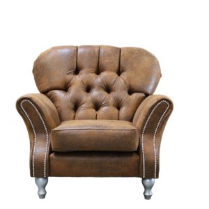 Ropez Chesterfield Jersey fotel pikowany zamsz brązowy 304820 Ropez Chesterfield Jersey fotel pikowany zamsz brązowy 304820