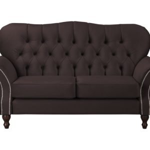 Ropez Chesterfield Jersey sofa 2os. pikowana welur brązowy 304811 Ropez Chesterfield Jersey sofa 2os. pikowana welur brązowy 304811