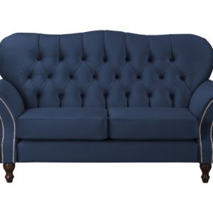Ropez Chesterfield Jersey sofa 2os. pikowana welur niebieski 304815 Ropez Chesterfield Jersey sofa 2os. pikowana welur niebieski 304815