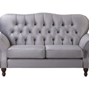 Ropez Chesterfield Jersey sofa 2os. pikowana welur szary 304806 Ropez Chesterfield Jersey sofa 2os. pikowana welur szary 304806