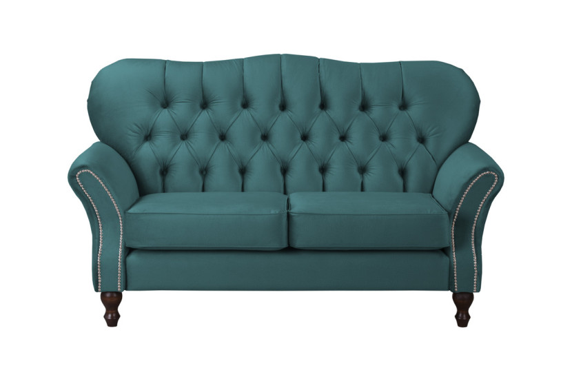Ropez Chesterfield Jersey sofa 2os. pikowana welur zielony 304812