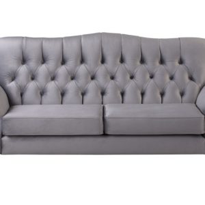 Ropez Chesterfield Jersey sofa 3os. pikowana welur szary 304814 Ropez Chesterfield Jersey sofa 3os. pikowana welur szary 304814