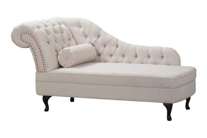 Ropez Chesterfield Pako szezlong lewy mikrofibra beżowy 193728