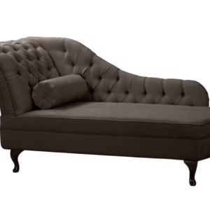 Ropez Chesterfield Pako szezlong lewy mikrofibra brązowy 193729 Ropez Chesterfield Pako szezlong lewy mikrofibra brązowy 193729