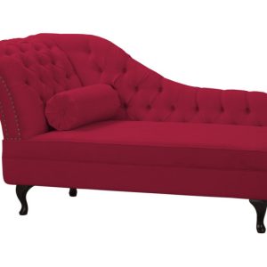 Ropez Chesterfield Pako szezlong lewy mikrofibra czerwony 193721 Ropez Chesterfield Pako szezlong lewy mikrofibra czerwony 193721