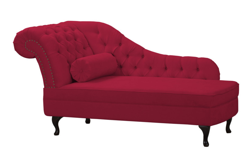 Ropez Chesterfield Pako szezlong lewy mikrofibra czerwony 193721