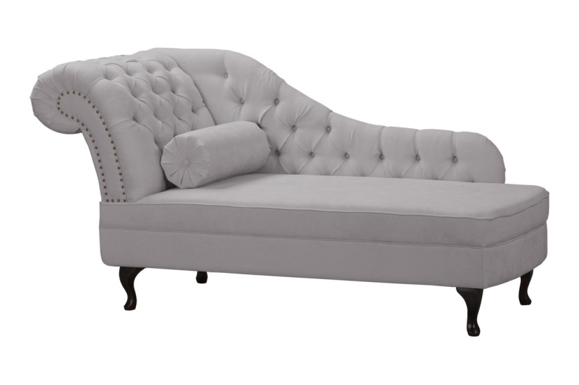 Ropez Chesterfield Pako szezlong lewy mikrofibra szary 193731