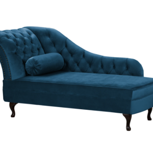 Ropez Chesterfield Pako szezlong lewy welur granatowy 193807 Ropez Chesterfield Pako szezlong lewy welur granatowy 193807
