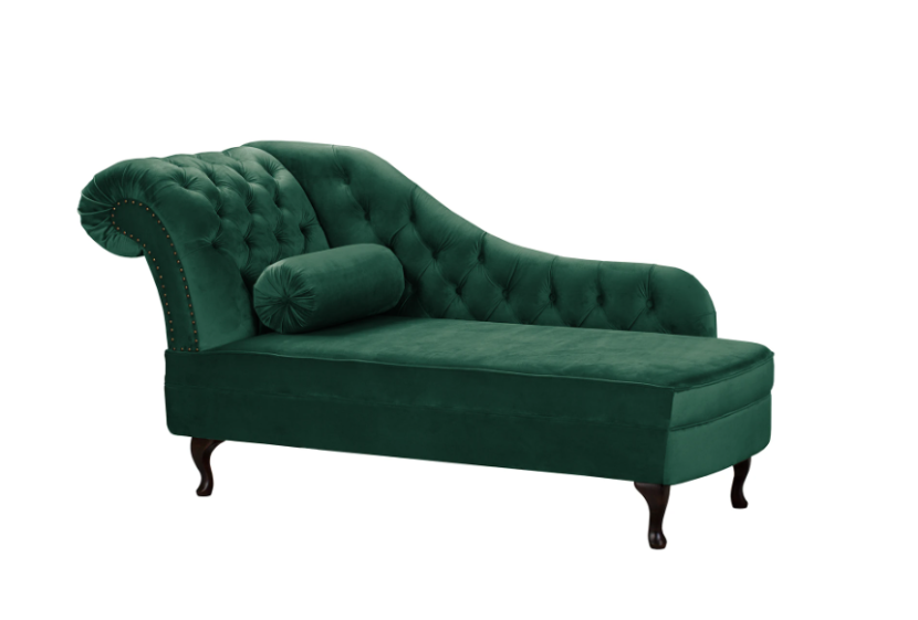 Ropez Chesterfield Pako szezlong lewy welur zielony 193806