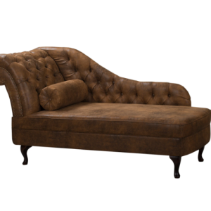Ropez Chesterfield Pako szezlong lewy zamsz brązowy 193813 Ropez Chesterfield Pako szezlong lewy zamsz brązowy 193813