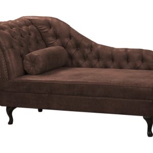 Ropez Chesterfield Pako szezlong lewy zamsz ciemnobrązowy 193808 Ropez Chesterfield Pako szezlong lewy zamsz ciemnobrązowy 193808